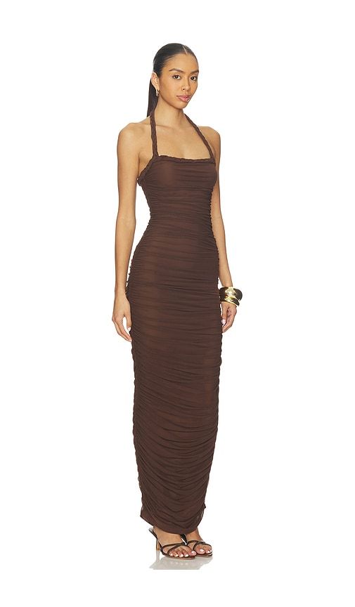 Gianna Ruched Halterneck Maxi Dress in . - size S (also in XL, XS, XXL, XXS) - SNDYS - Modalova