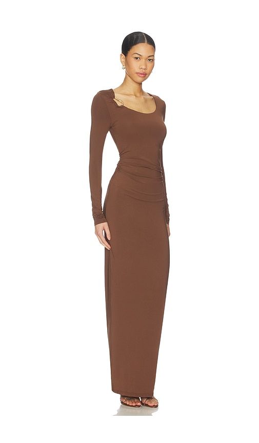 Ashley Scoop Neck Maxi Dress in Brown. - size M (also in S, XS) - SNDYS - Modalova