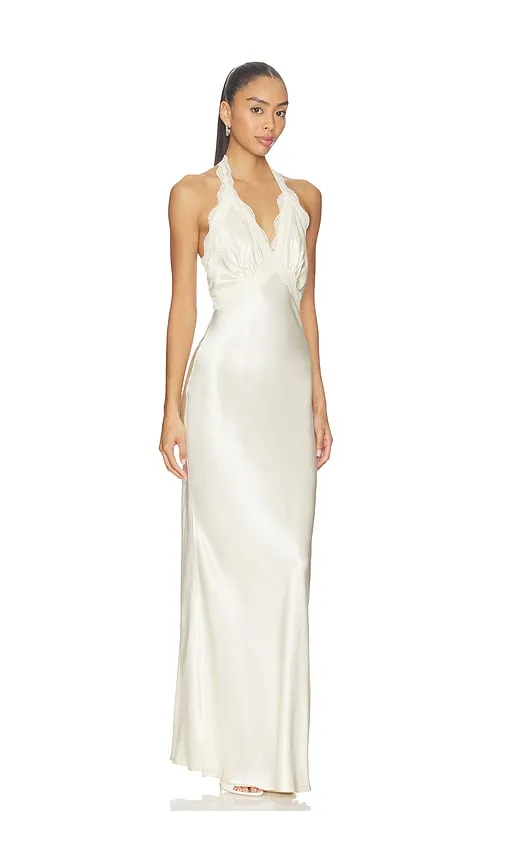 Tonya Slip Maxi Dress in Cream. - size L (also in M, S, XS, XXS) - SNDYS - Modalova