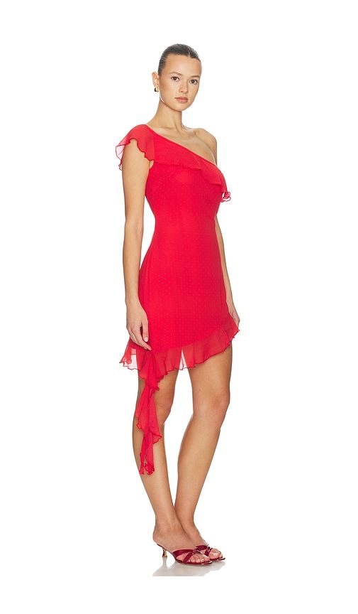 Reyen Frill Mini Dress in Red. - size M (also in S, XS, XXL, XXS) - SNDYS - Modalova