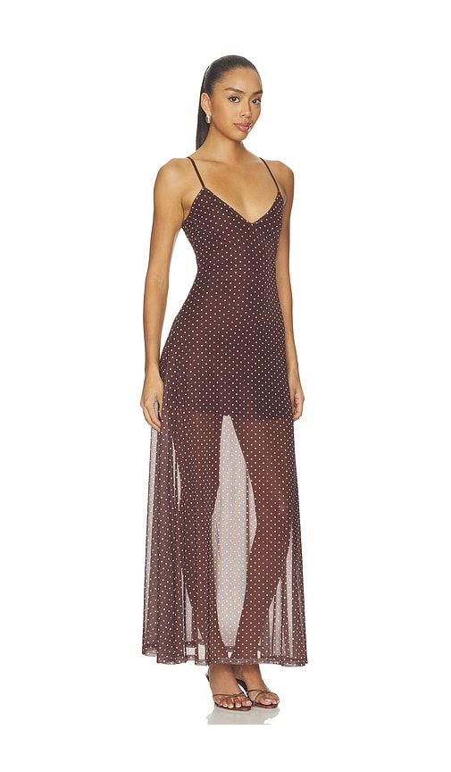 Soren Maxi Dress in Chocolate. - size M (also in XS, XXS) - SNDYS - Modalova