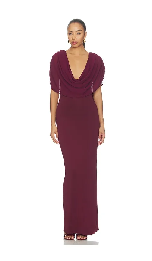 Marnie Reversible Maxi Dress in Burgundy. - size L (also in M, S, XL, XS) - SNDYS - Modalova