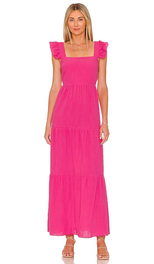 X REVOLVE Peaches Linen Dress in Pink. - size L (also in XS) - SNDYS - Modalova