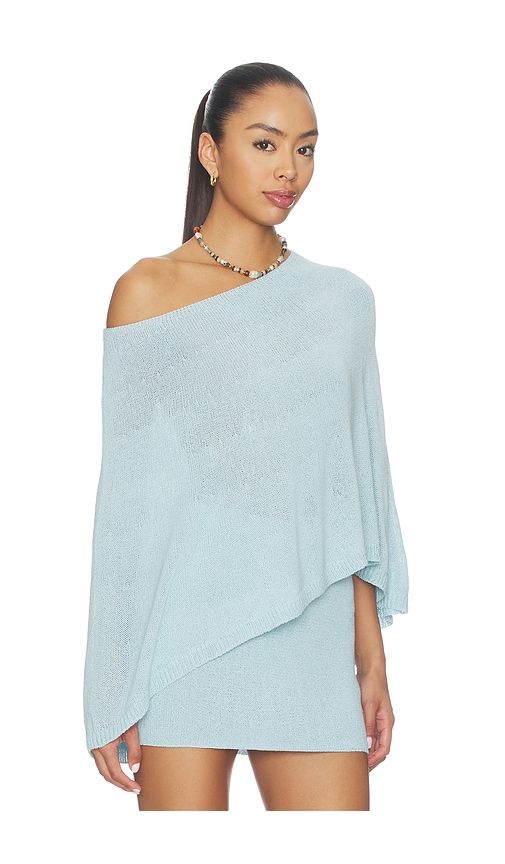 Misty Knit Poncho in Baby Blue. - size M/L (also in XS/S) - SNDYS - Modalova