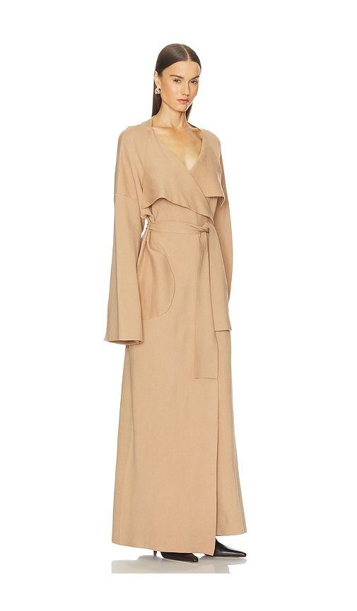 Tia Maxi Cardigan in Tan. - size M (also in S) - SNDYS - Modalova