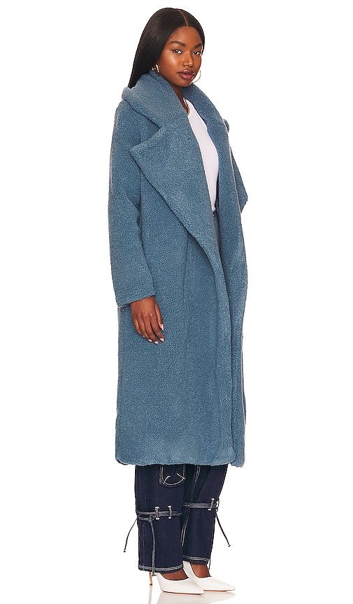 X REVOLVE Teddy Coat in Teal. - size L (also in M, S, XL, XS, XXS) - SNDYS - Modalova