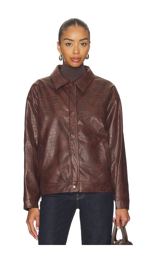 Wendy Croc Pu Leather Jacket in . - size M (also in S) - SNDYS - Modalova