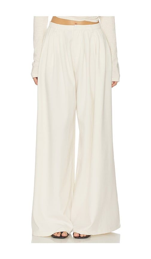 Evelina Pant in Ivory. - size L (also in M, S, XS, XXL, XXS) - SNDYS - Modalova