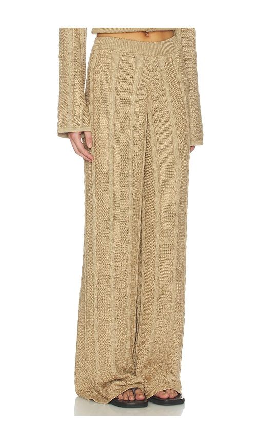 Cici Cable Knit Pant in Tan. - size L (also in M, S, XL, XS, XXS) - SNDYS - Modalova