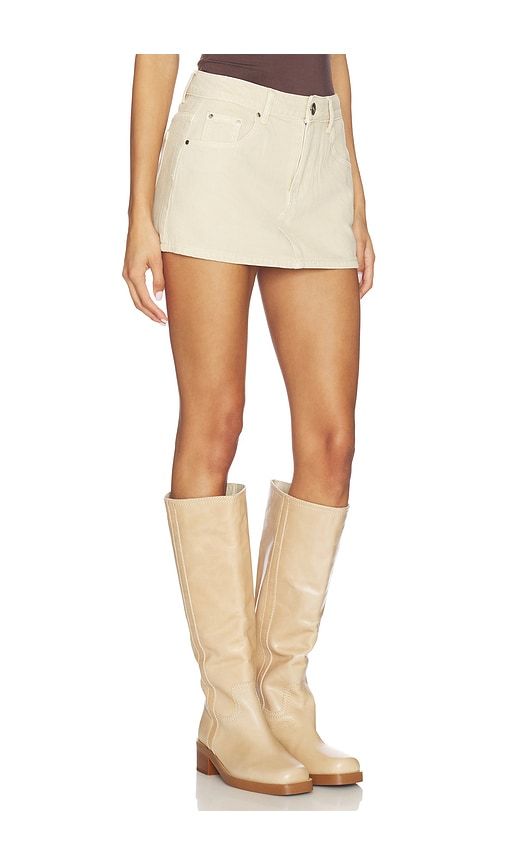 Cole Denim Mini Skirt in Tan. - size L (also in S, XL, XS, XXS) - SNDYS - Modalova