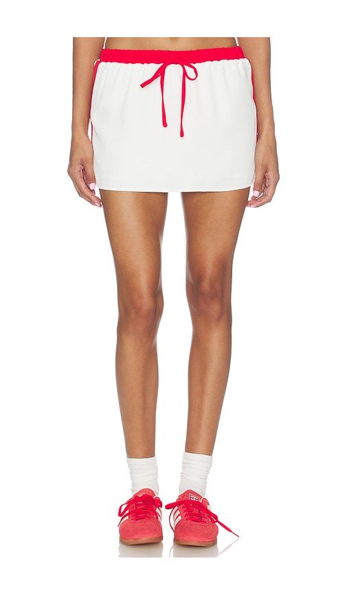 Reed Contrast Mini Skirt in White. - size L (also in M, S, XS, XXS) - SNDYS - Modalova