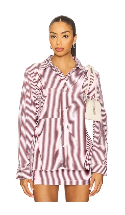 X REVOLVE Estelle Shirt in Red. - size M (also in S) - SNDYS - Modalova