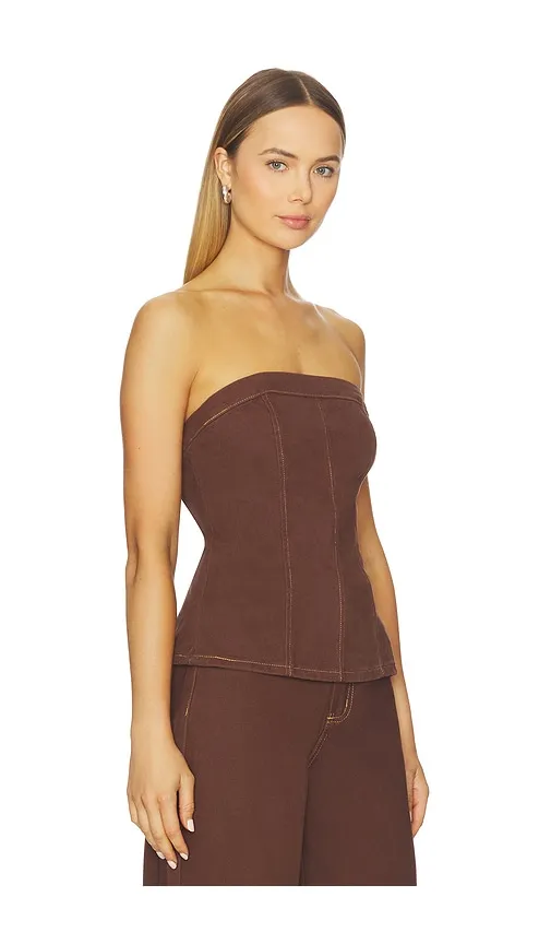 Lex Denim Corset Top in . - size L (also in XL, XS, XXL) - SNDYS - Modalova