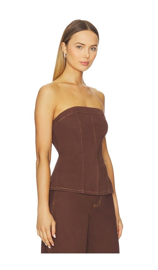 Lex Denim Corset Top in . - size L (also in XL, XS, XXL, XXS) - SNDYS - Modalova