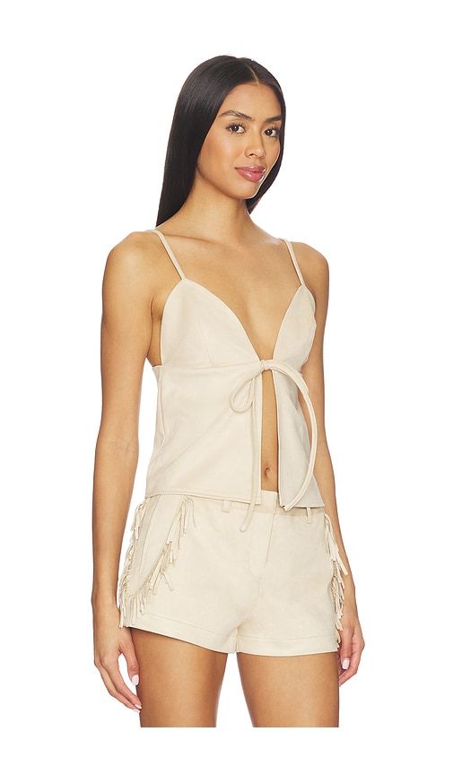 Wes Faux Suede Top in Tan. - size S (also in XXS, XS, M, L, XL, XXL) - SNDYS - Modalova