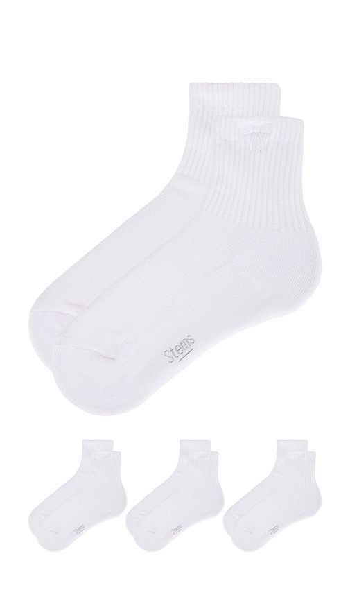 Pack Cushioned Bow Ankle Socks in - Stems - Modalova