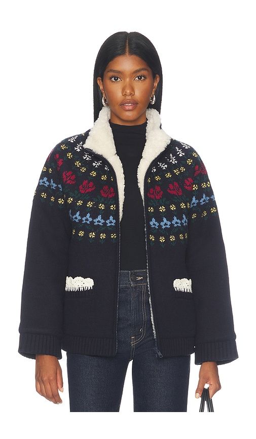 Preston Knit Sherpa Lined Jacket in . - size L (also in M, S, XS) - Sea - Modalova
