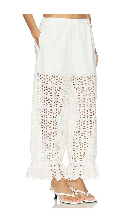 Leila Eyelet Pants in . - size L (also in M, S, XL, XS, XXS) - Sea - Modalova