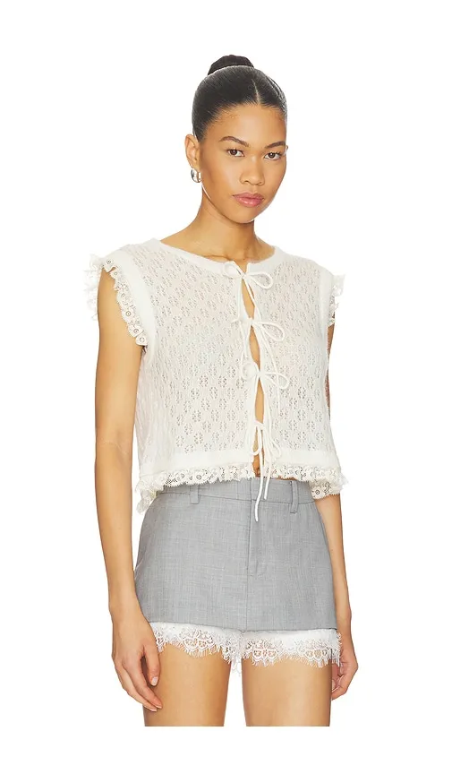 Teagan Knit Combo Vest in . - size L (also in M, XL) - Sea - Modalova