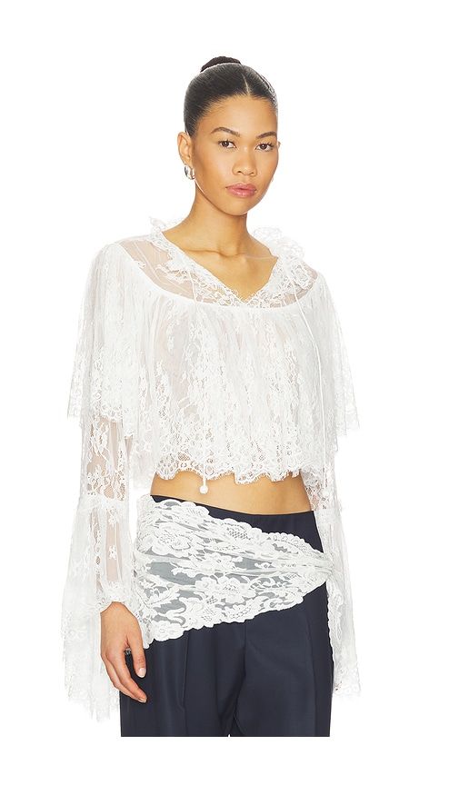 Holden Embroidery Longesleeve Blouse in . - size M (also in XL) - Sea - Modalova