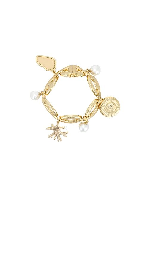 Coral Charm Bracelet in Metallic - self-portrait - Modalova