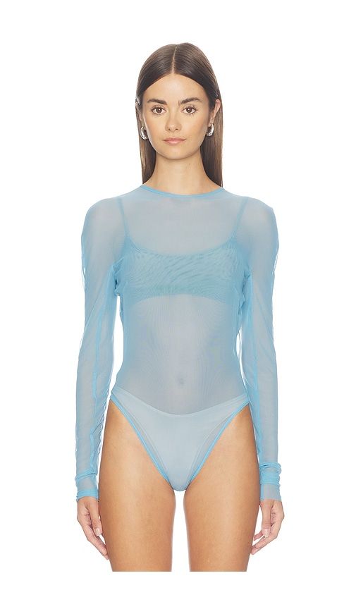 Nerea Long Sleeve Backless Bodysuit in Baby Blue. - size 34/XS (also in 36/S, 38/M) - SIDERA - Modalova