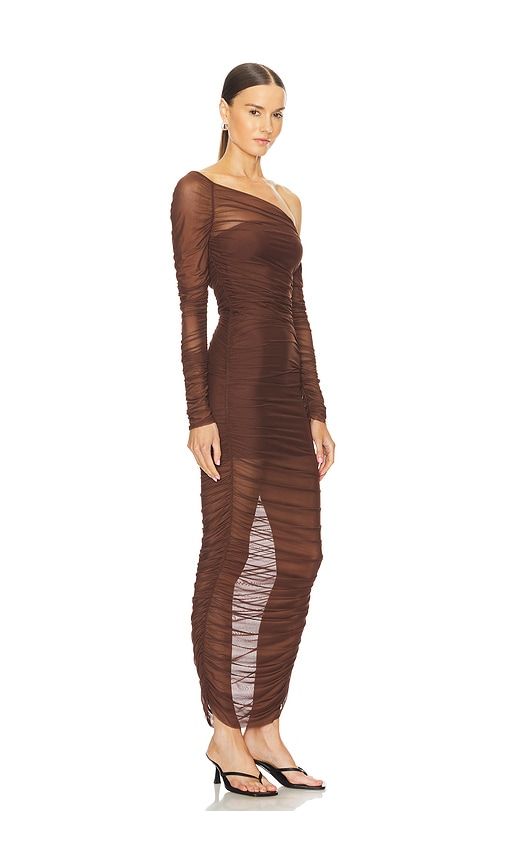 Chantae Mesh Dress in Chocolate. - size XS (also in XXS) - SEROYA - Modalova