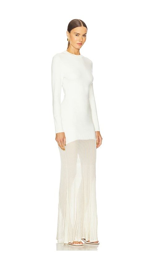 Serenade Knit Maxi Dress in Cream. - size L (also in M, S) - SEROYA - Modalova