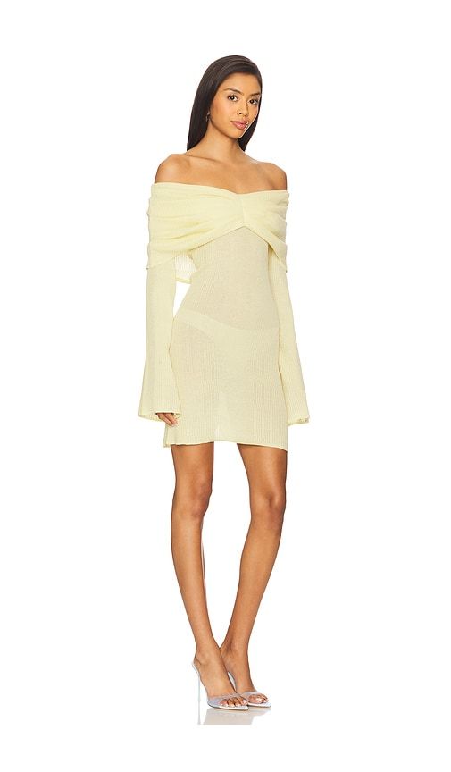 Xen Knit Mini Dress in Lemon. - size M (also in S, XL, XS) - SEROYA - Modalova