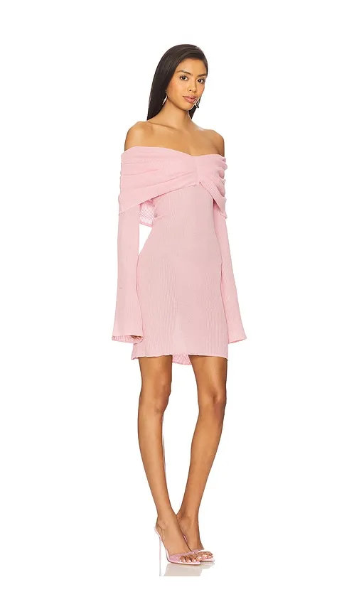 Xen Knit Mini Dress in Blush. - size L (also in M) - SEROYA - Modalova