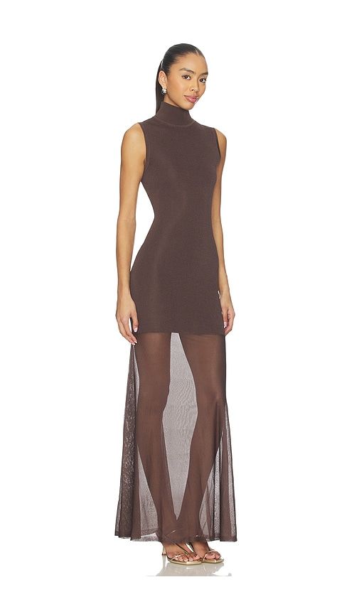 Amine Knit Maxi Dress in Brown. - size M (also in S, XS) - SEROYA - Modalova