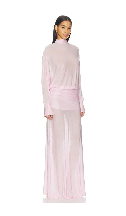 Swan Maxi Dress in Pink. - size M (also in XL) - SEROYA - Modalova