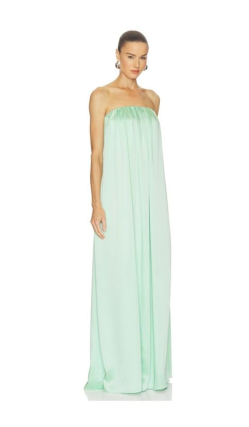 Monique Satin Maxi Dress in Teal. - size M (also in S, XS, XXS) - SEROYA - Modalova