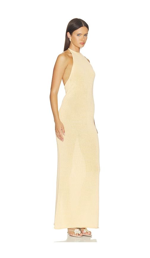 Keri Knit Maxi Dress in Yellow. - size M (also in S, XS) - SEROYA - Modalova