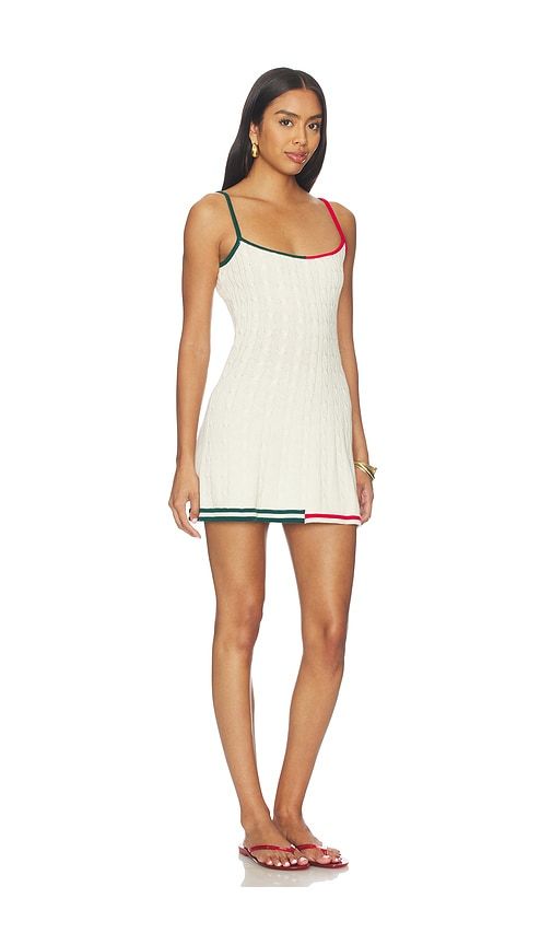 Azriel Metallic Knit Mini Dress in White. - size S (also in XS) - SEROYA - Modalova