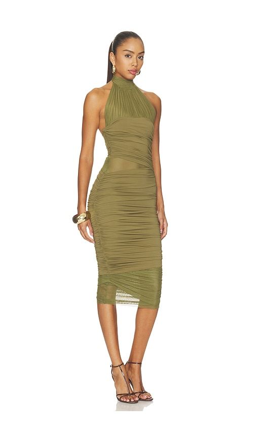 Esmee Mesh Dress in Olive. - size L (also in S, XL, XS, XXS) - SEROYA - Modalova
