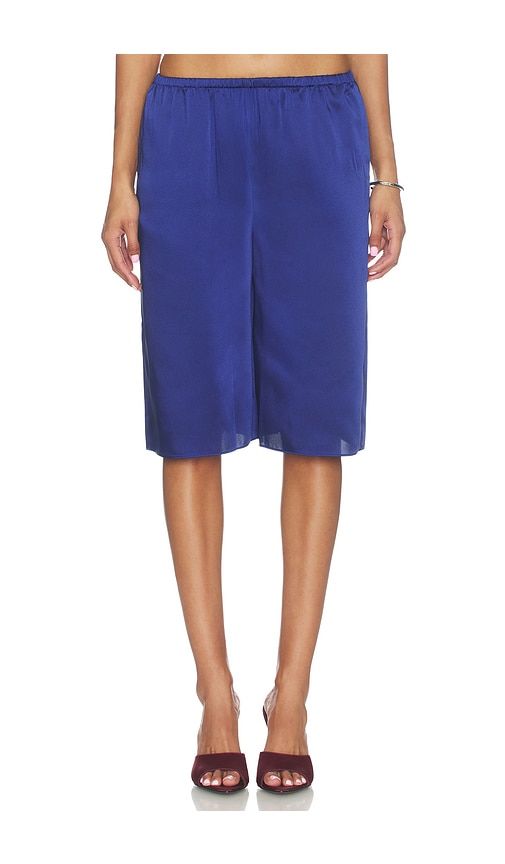 Brice Satin Bermuda Short in Navy. - size L (also in S, XL, XS, XXS) - SEROYA - Modalova