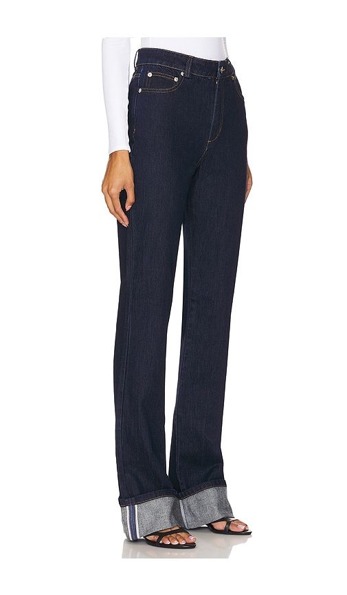 Ashton High Rise Slim Flare Jeans in Denim-Dark. - size 24 (also in 25) - SEROYA - Modalova