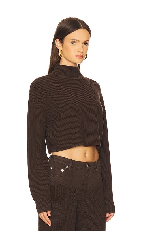 Carmen Mid Cropped Sweater in Brown. - size L (also in M, S, XL, XS, XXS) - SEROYA - Modalova
