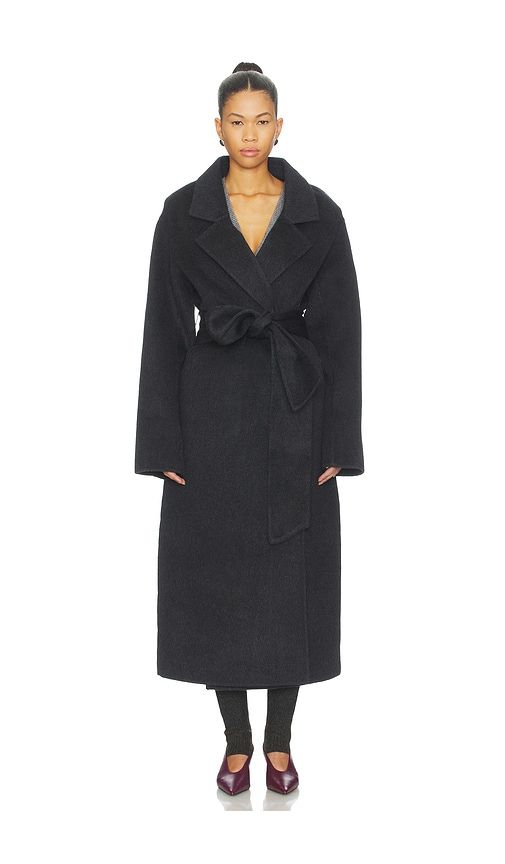 Lyli Wool Coat in Charcoal. - size S (also in XS) - SEROYA - Modalova
