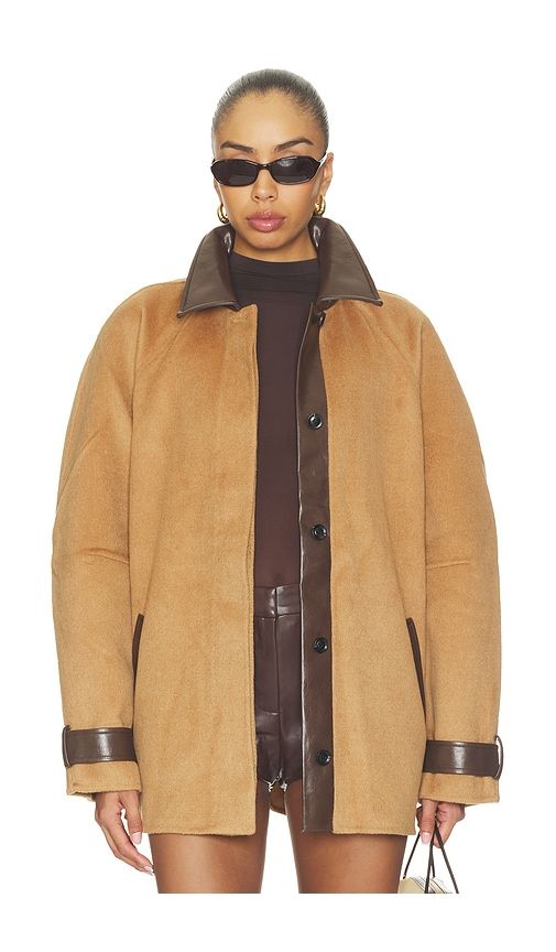 Yanna Coat in Tan. - size L (also in M, S, XS, XXS) - SEROYA - Modalova
