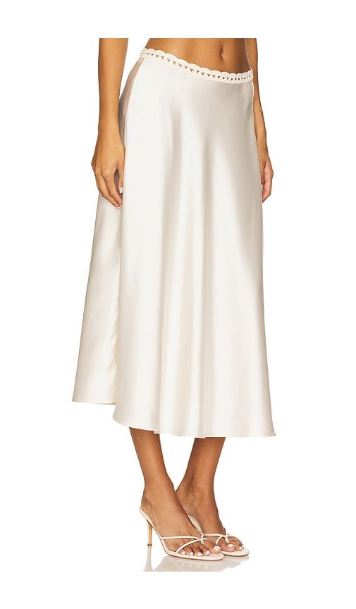 Tamsin Midi Skirt in Cream. - size XS (also in S, M, L) - SEROYA - Modalova