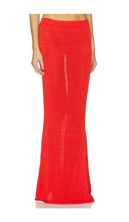 Kora Knit Skirt in Orange. - size M (also in S, XL, XS) - SEROYA - Modalova