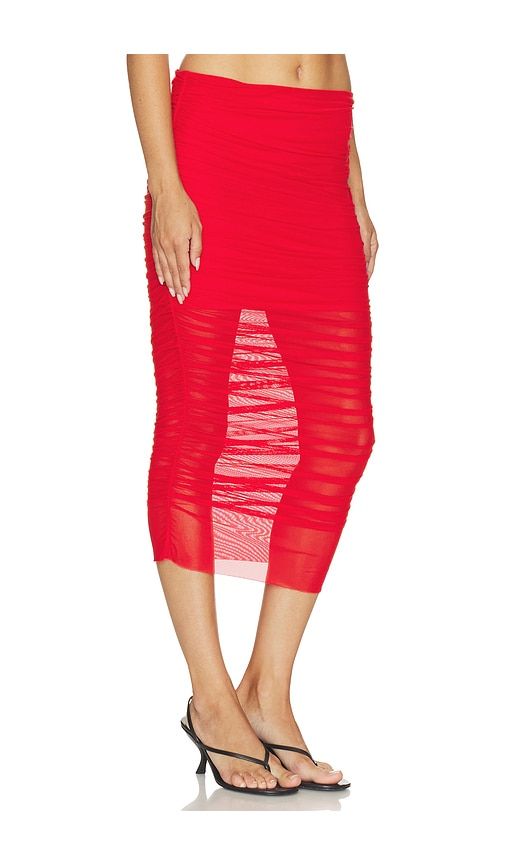 Maja Mesh Skirt in Red. - size M (also in S, XL, XS, XXS) - SEROYA - Modalova