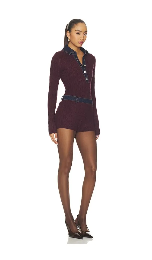 Tifrit Romper in Burgundy. - size L (also in M, S, XS, XXS) - SEROYA - Modalova