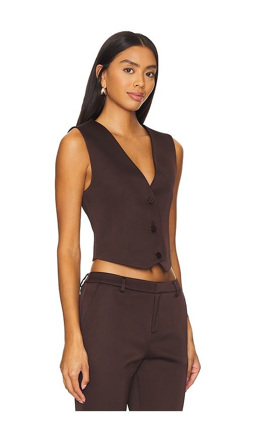 Edwina Havey Satin Vest in Brown. - size M (also in XS) - SEROYA - Modalova