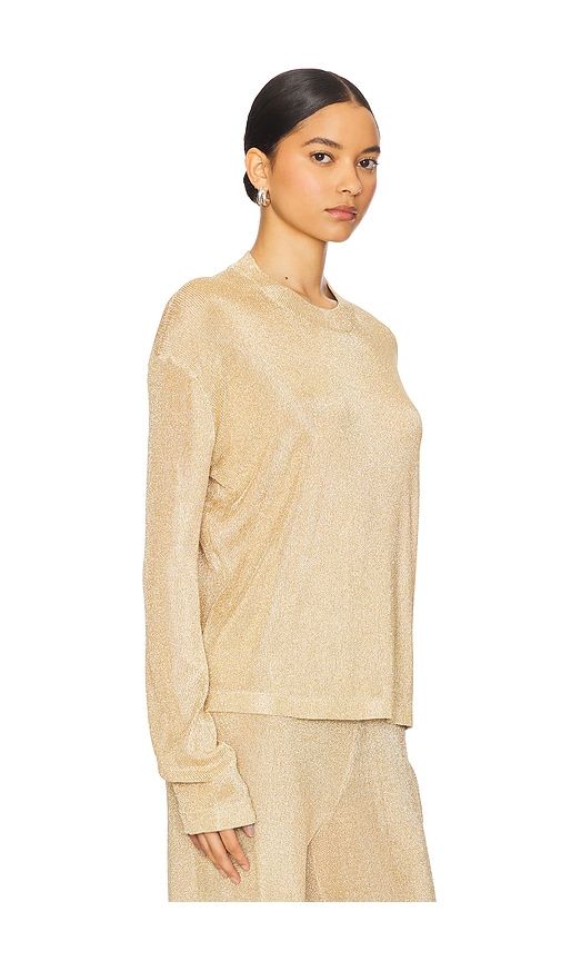 Hana Metallic Knit Top in Metallic . - size M (also in S, XL, XS) - SEROYA - Modalova