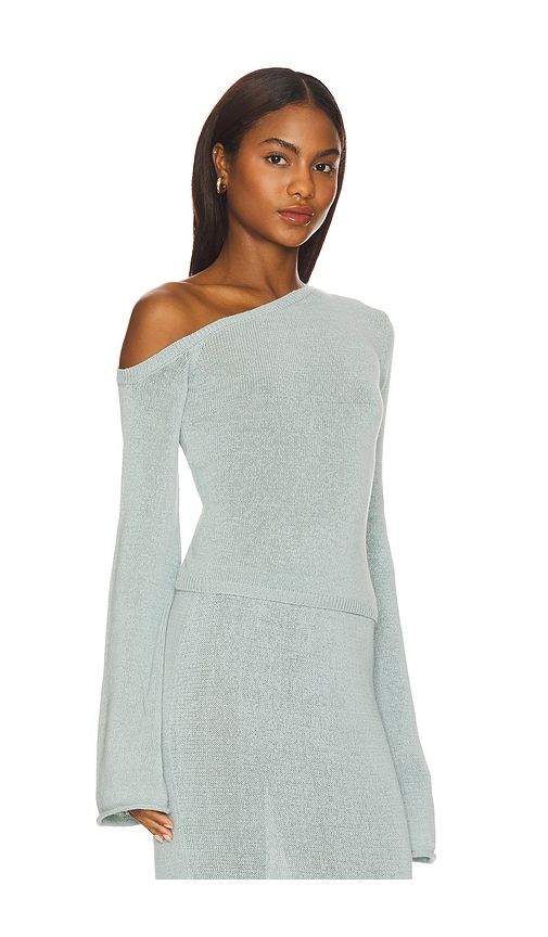 Alivia Knit Top in Blue. - size M (also in S, XS) - SEROYA - Modalova