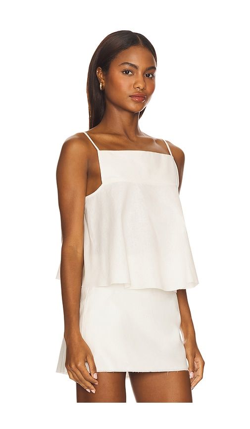 Miley Linen Top in Cream. - size M (also in S, XL, XS) - SEROYA - Modalova