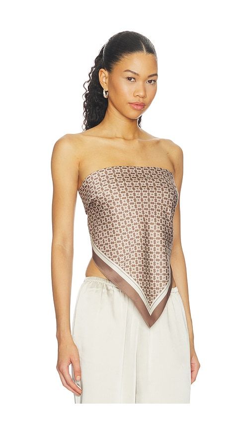 Hark Satin Top in Brown. - size M/L (also in XS/S) - SEROYA - Modalova